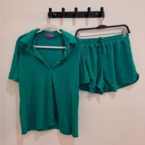 green edikted terrycloth set